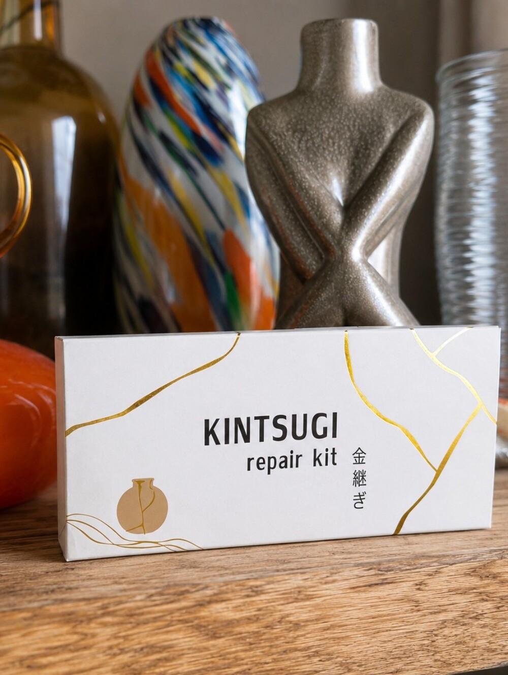 NIB Kintsugi Repair Kit - Gold Ceramic Repair Set Gift Kit Wabi Sabi Gold Repair
